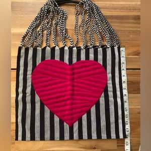 Heart Handwoven Fabric Bag | NWOT